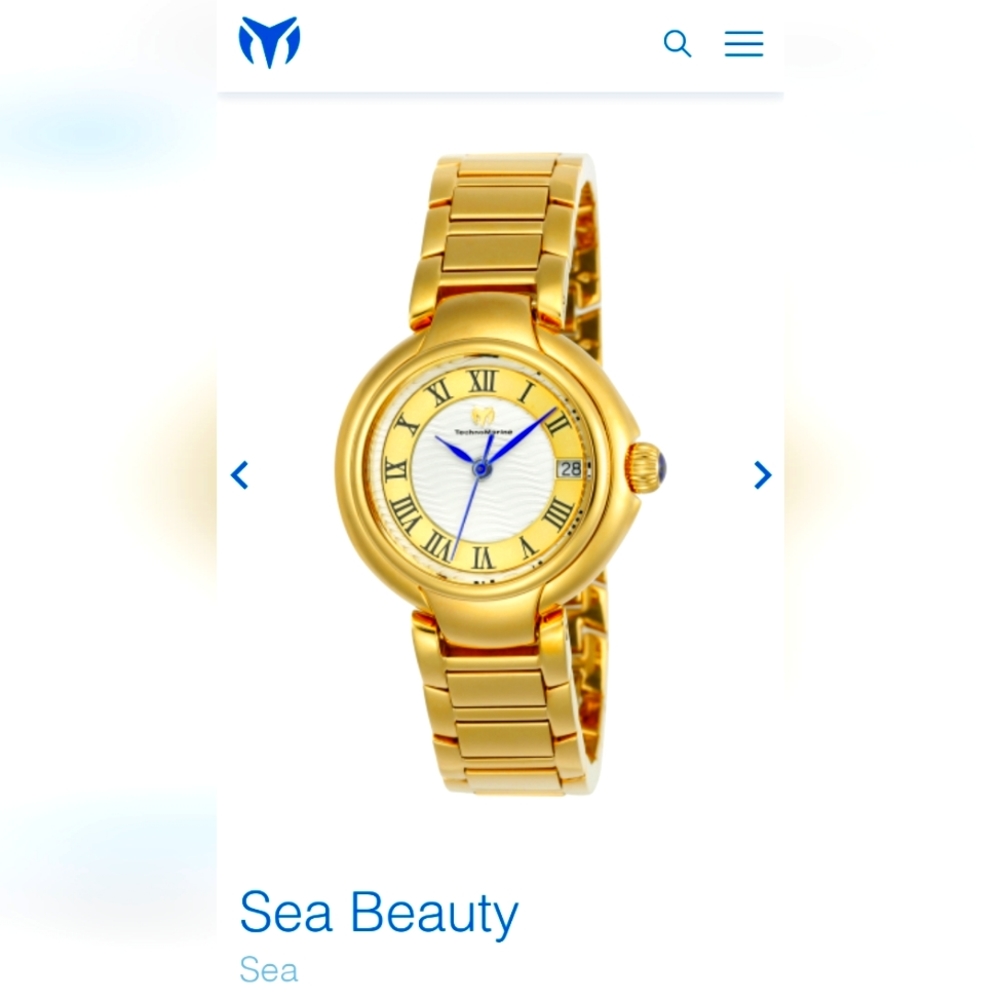 TechnoMarine Sea Lady 32 mm Stainless Steel Gold